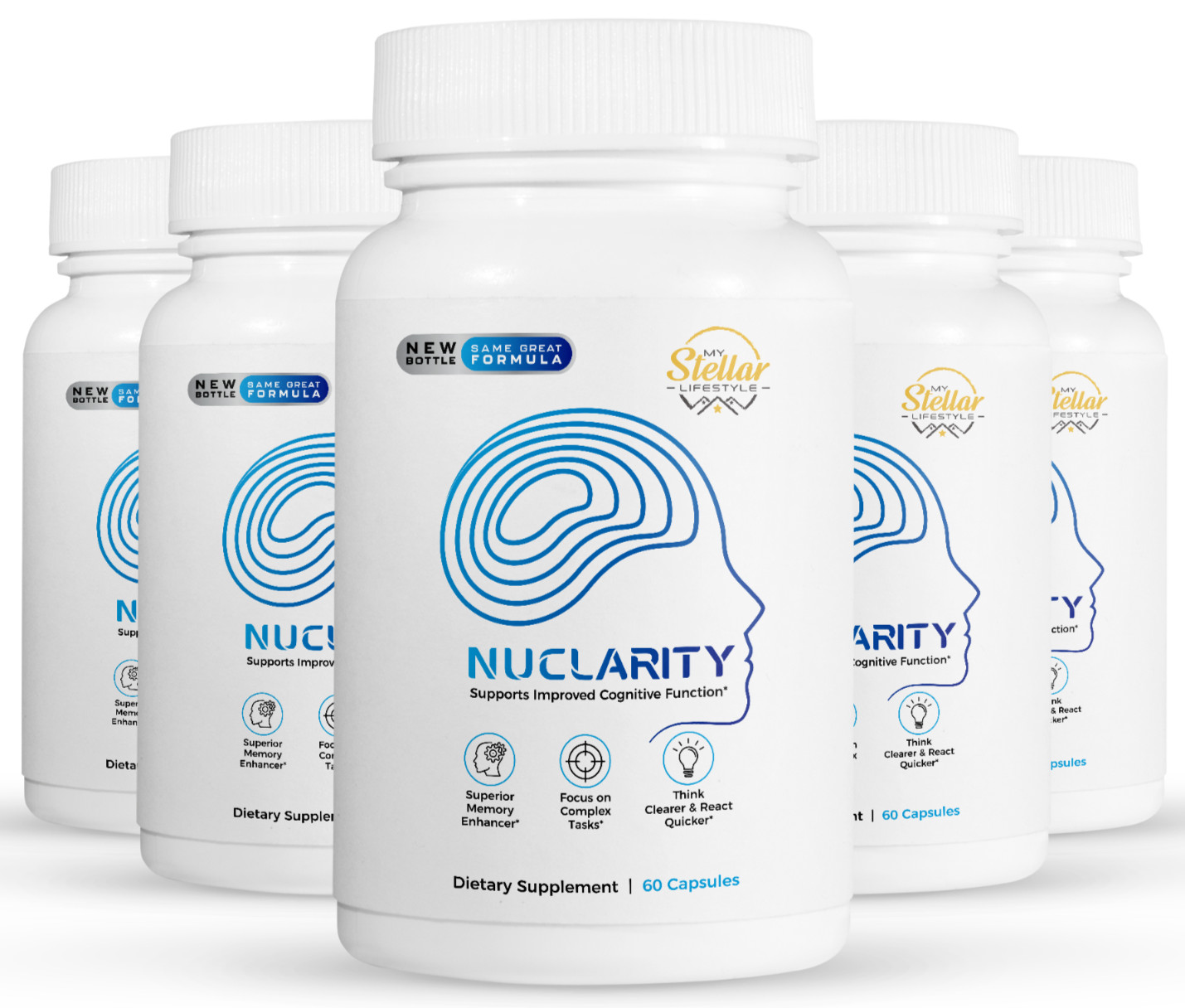 5 Pack NuClarity, supports improved cognitive function-60 Capsules x5