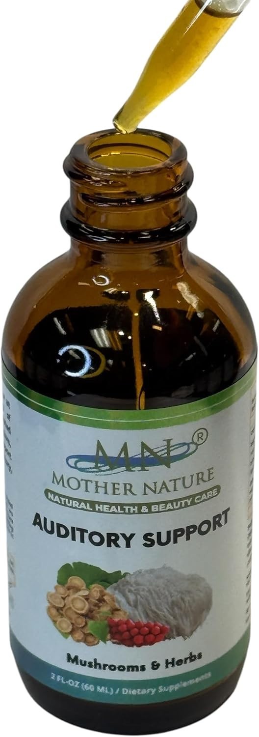 Organic Ear Health Liquid Drops Lion’s Mane Ginkgo Astragalus Hawthorn Berry