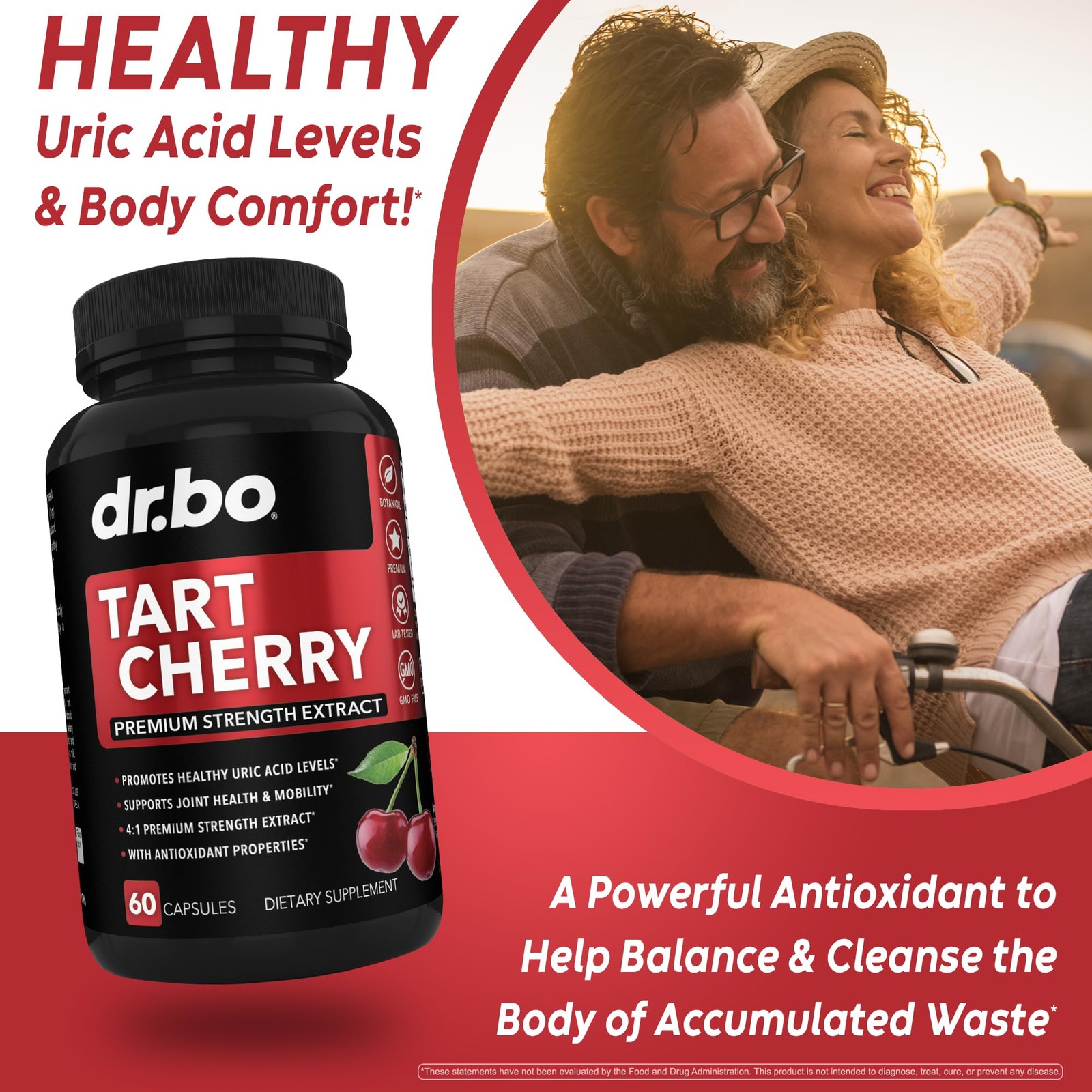 Tart Cherry Extract Capsules Supplement – Purge Uric 60 Count (Pack of 1)