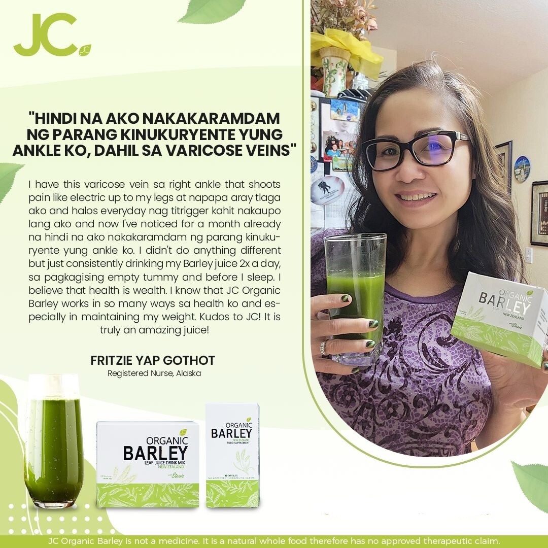 JC pure organic barley capsules from New Zealand