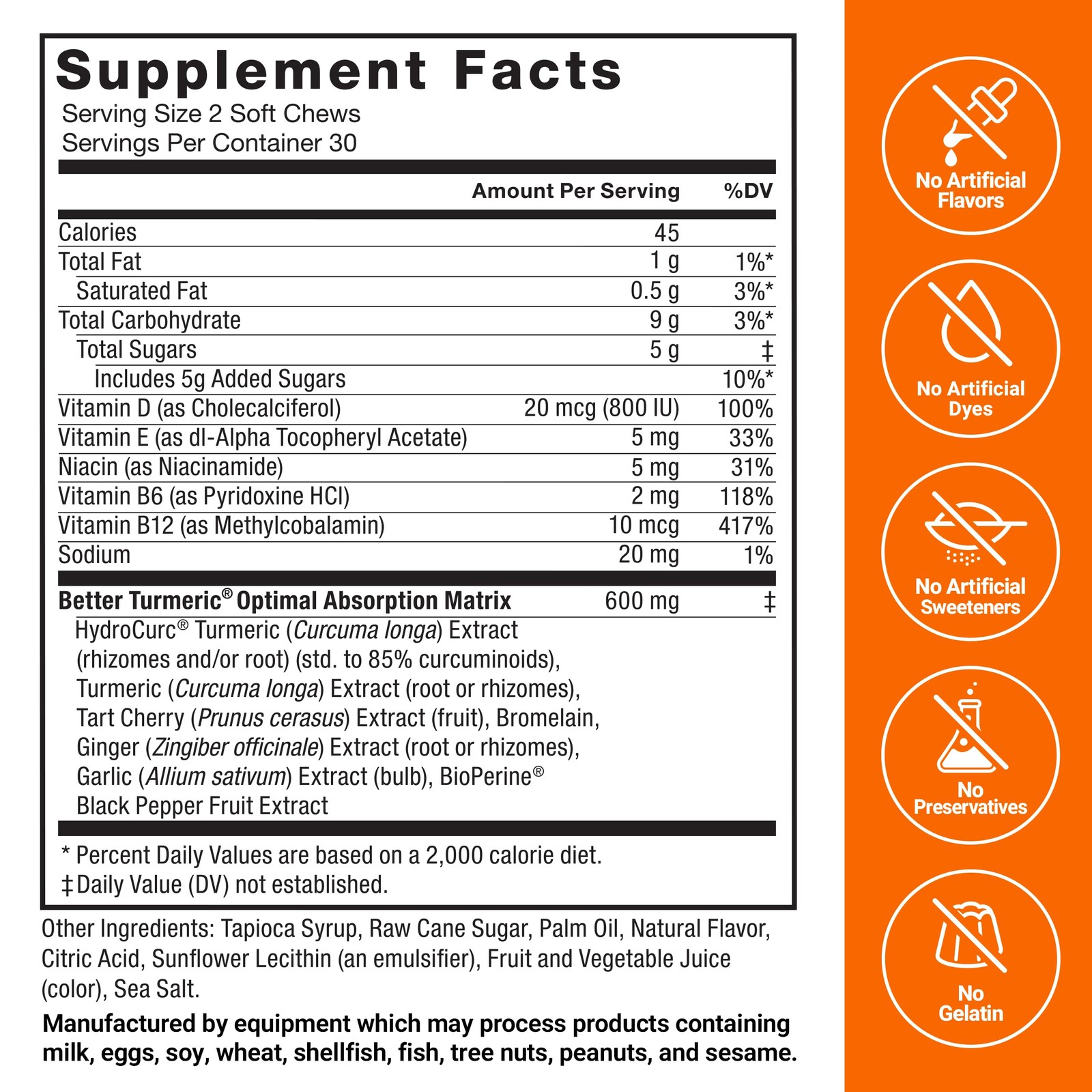 FORCE FACTOR Better Turmeric Supplement 400mg with Black Pepper & Ginger, Ext…