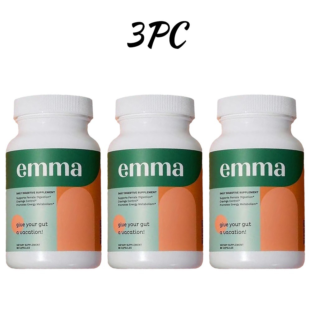 1-5 Pack Emma Relief Supplement Keto designed for Gut Bloating 60 Capsules Exp 7
