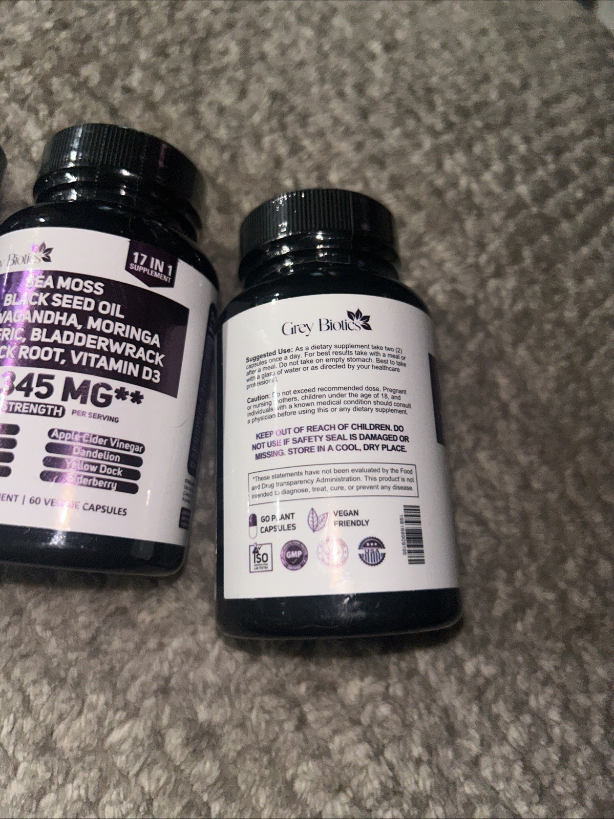 3x Grey Biotics 17 in 1 Supplements 60ct (180 Total) Exp 01/2026