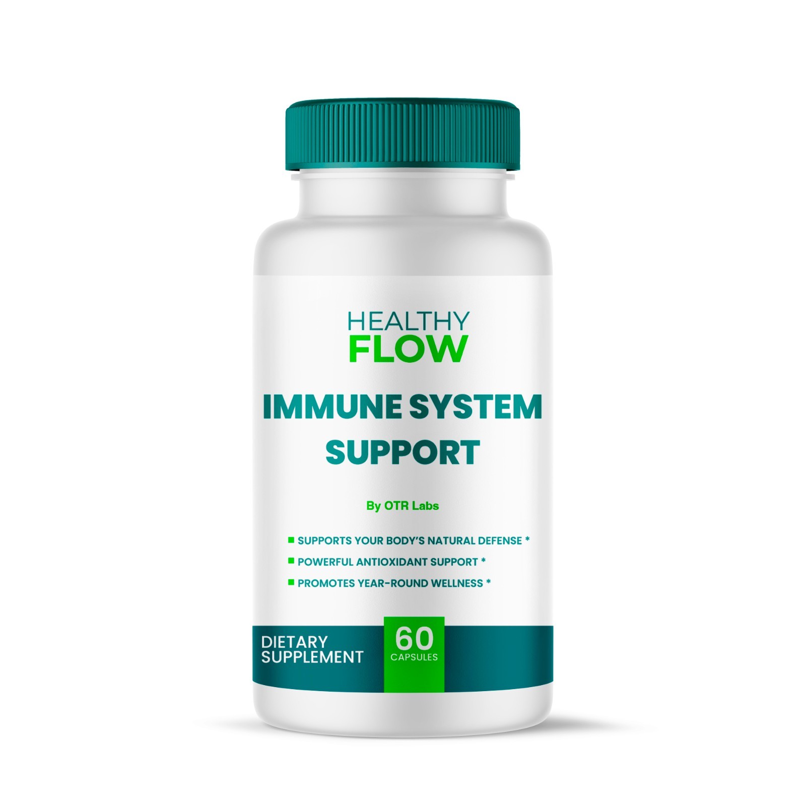 Healthy Flow Immune System and Wellness Support Dietary Supplement 60 Capsules