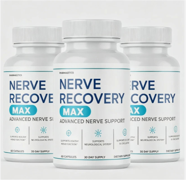 3 Bottles Pharmagetics Nerve Recovery Max Nerve Support -3x60Caps, Exp. 04/2028