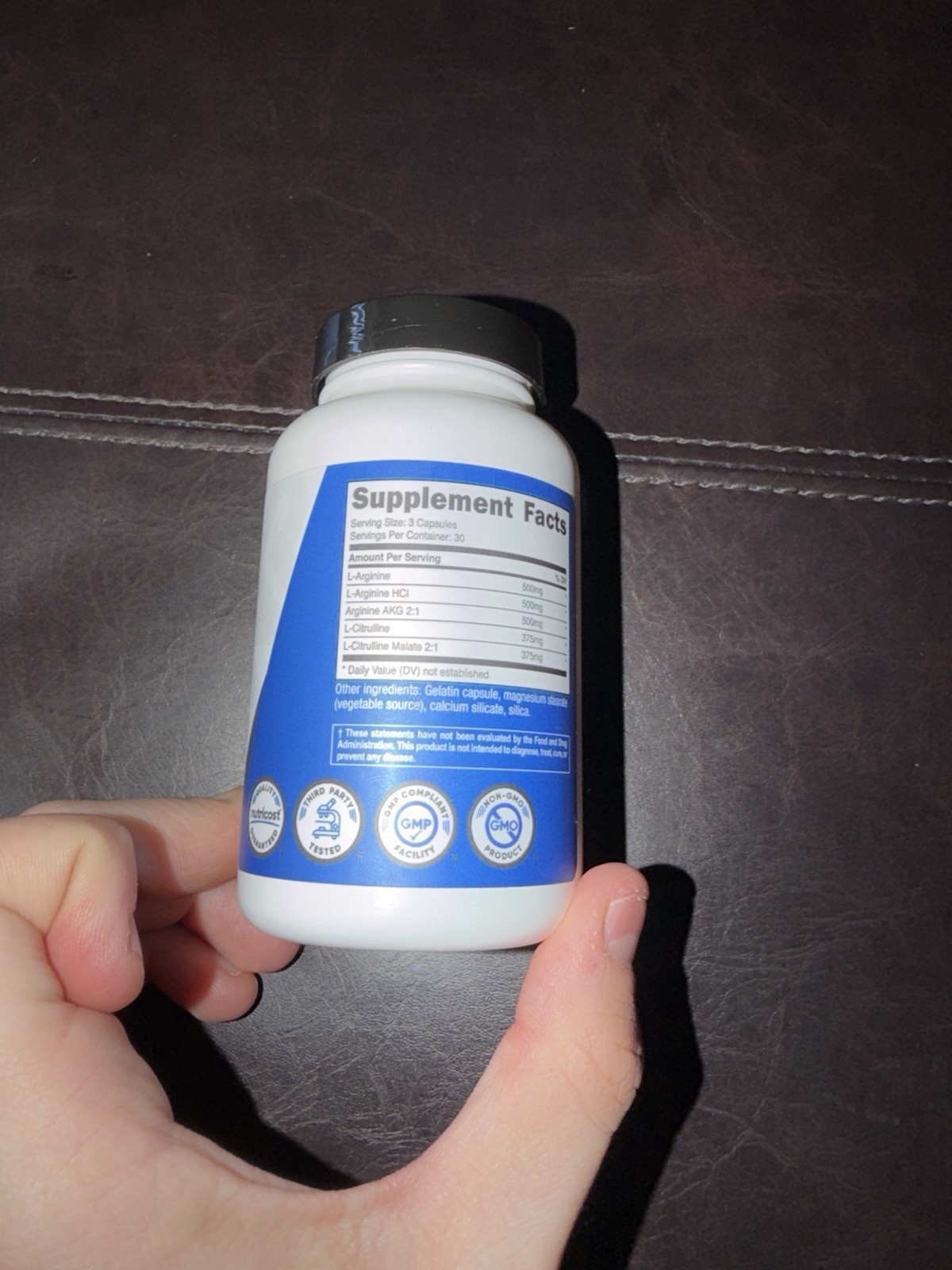 Nutricost Nitric Oxide Booster 2250mg 90 Ct Capsules Performance