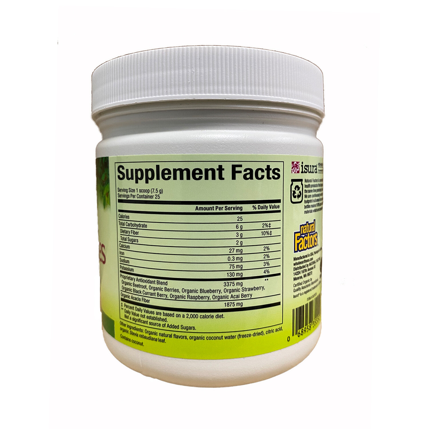 Natural Factors Whole Earth & Sea Beets & Berries Antioxidant Boost,6.6Ounces