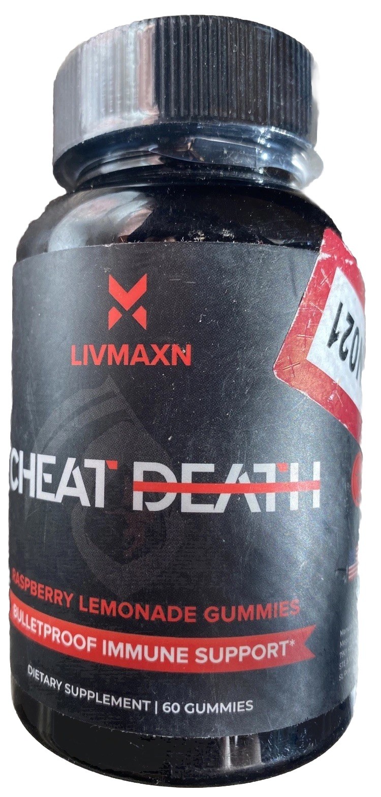 Livmaxn Cheat Death Immune Support 60 Gummies Raspberry Lemonade
