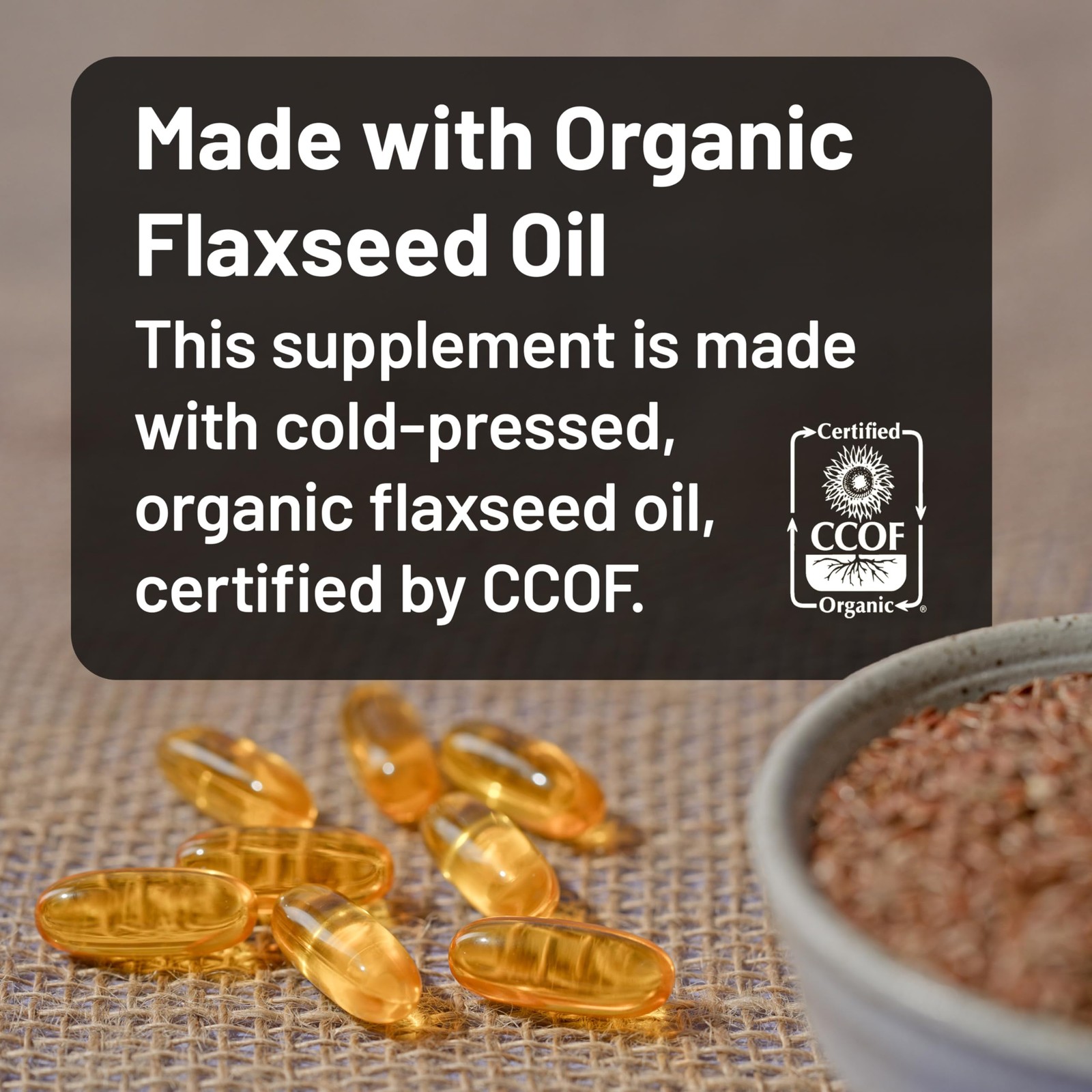 NatureWise Flaxseed Oil 1200 mg, Fish Free Omega 3 120 Count (Pack of 1), Tan