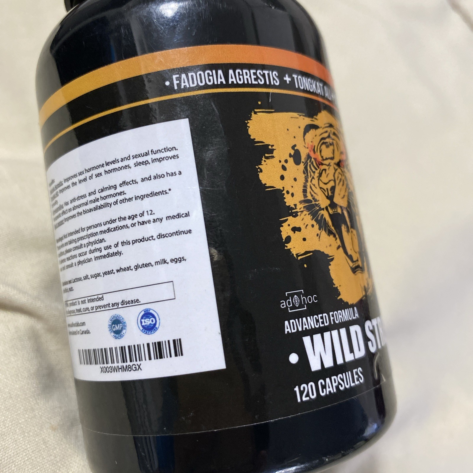 Adhoc Lab Advanced Formula Wild Strength Fadogia Agrestis 120 Caps *