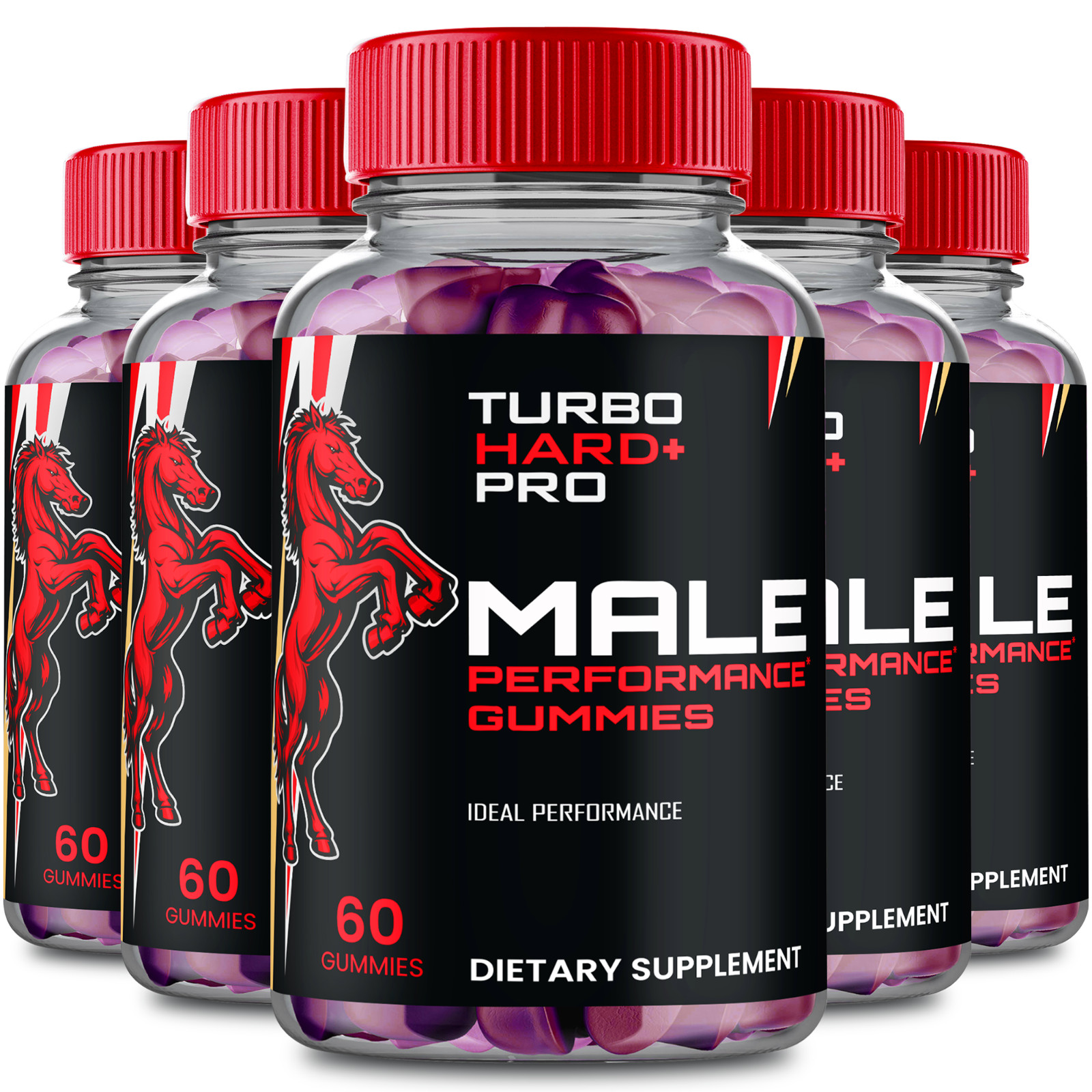 TurboHard Gummies, Official TurboHard Supplement Gummy (5 Pack)