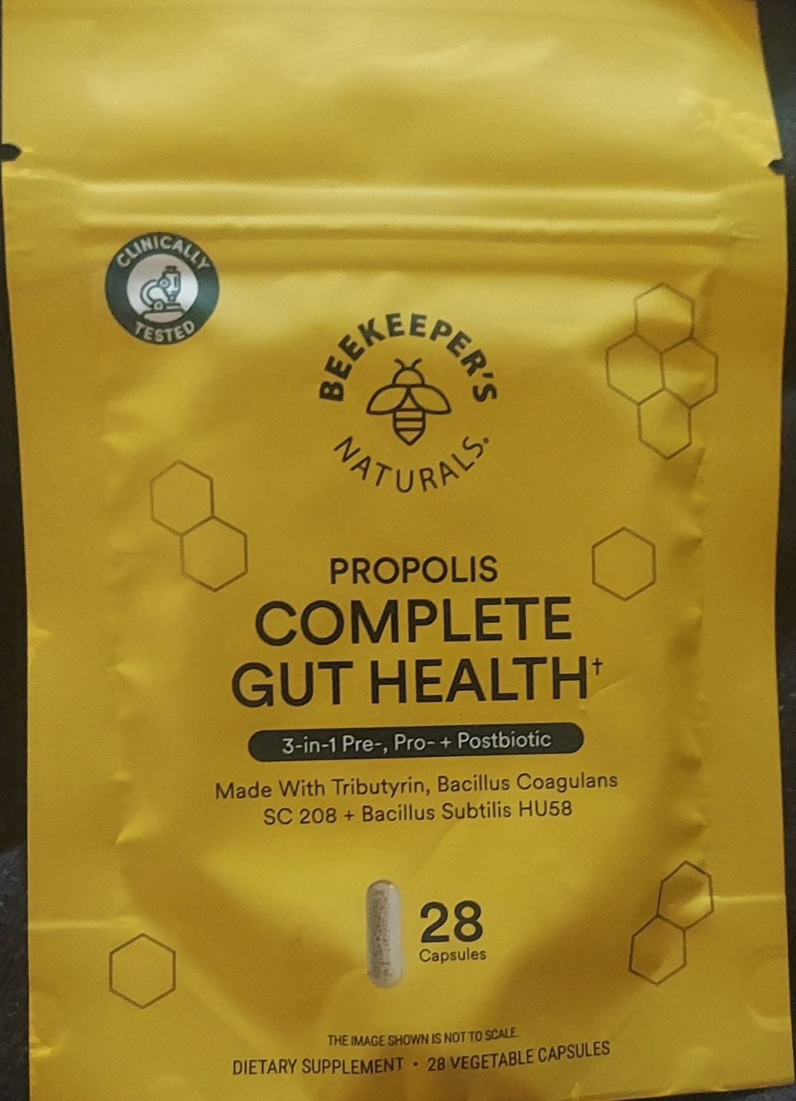 Beekeeper’s Naturals Propolis 28ct Tributyrin Bacillus Probiotic Capsule