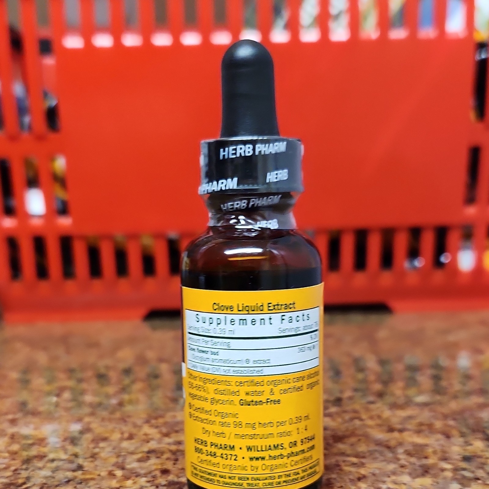 Herb Pharm Clove Liquid Extract USDA Organic Gluten-Free 1 fl oz (30 ml)