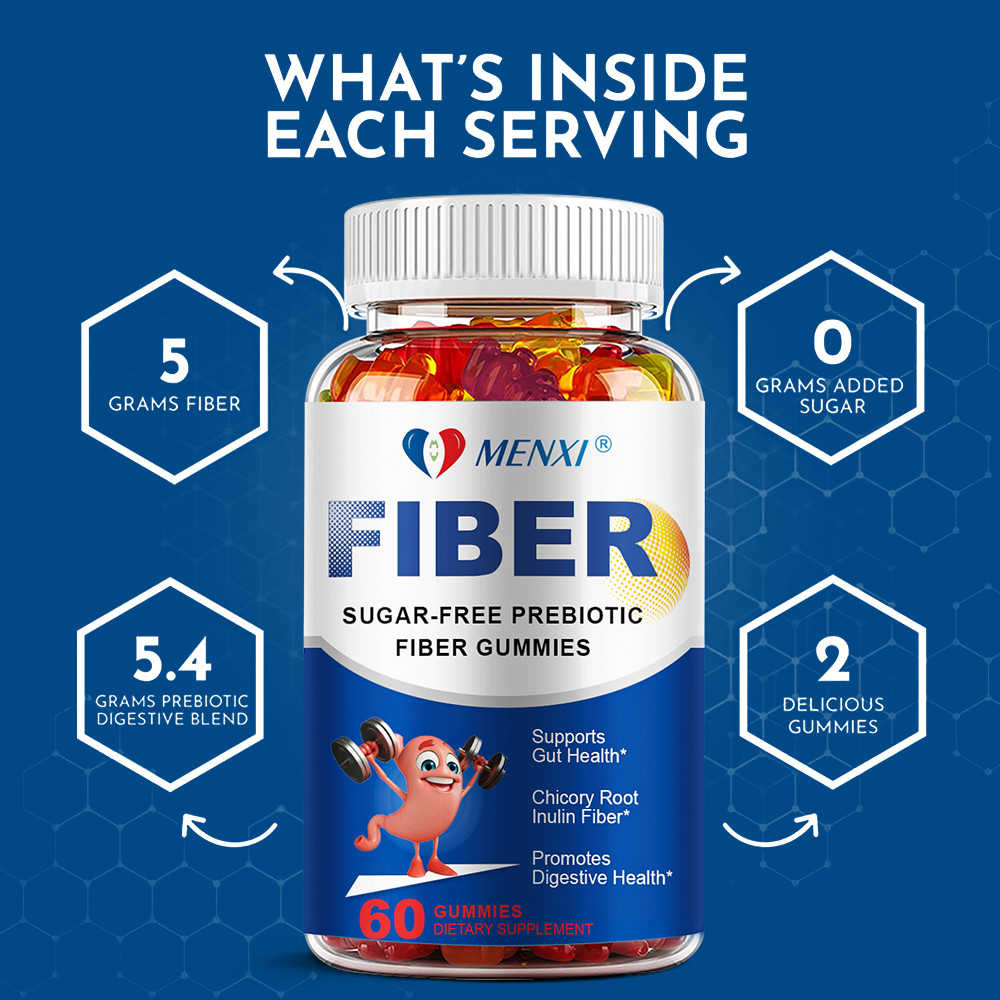 Fiber Gummies (Mixed Fruit Flavored) 60 Gummies – Dietary Fiber Supplement
