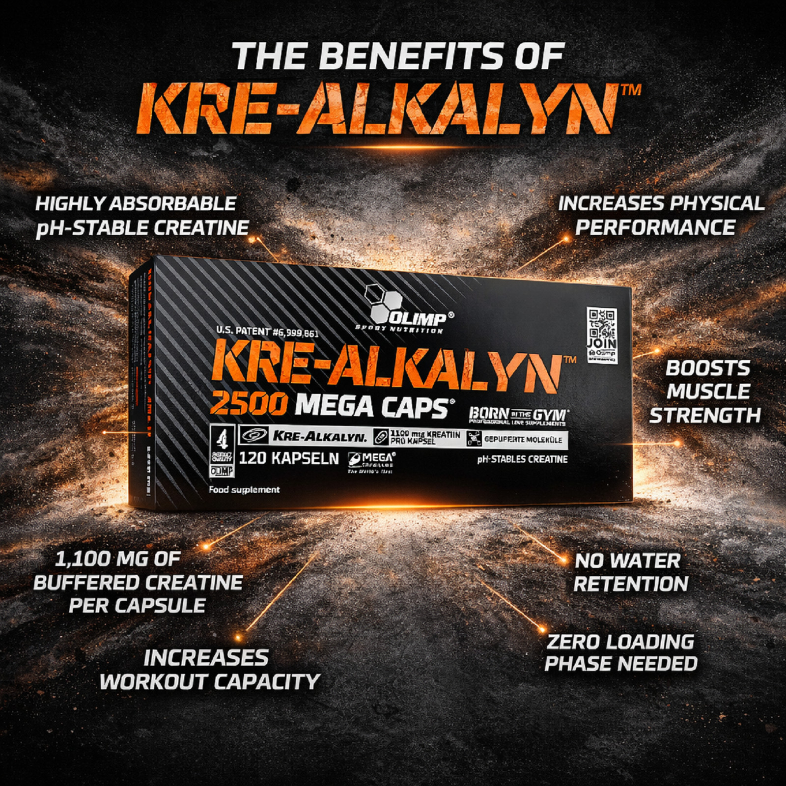Kre-Alkalyn 30-180 Caps. Buffered Creatine Bodybuilding Muscle Growth Anabolic