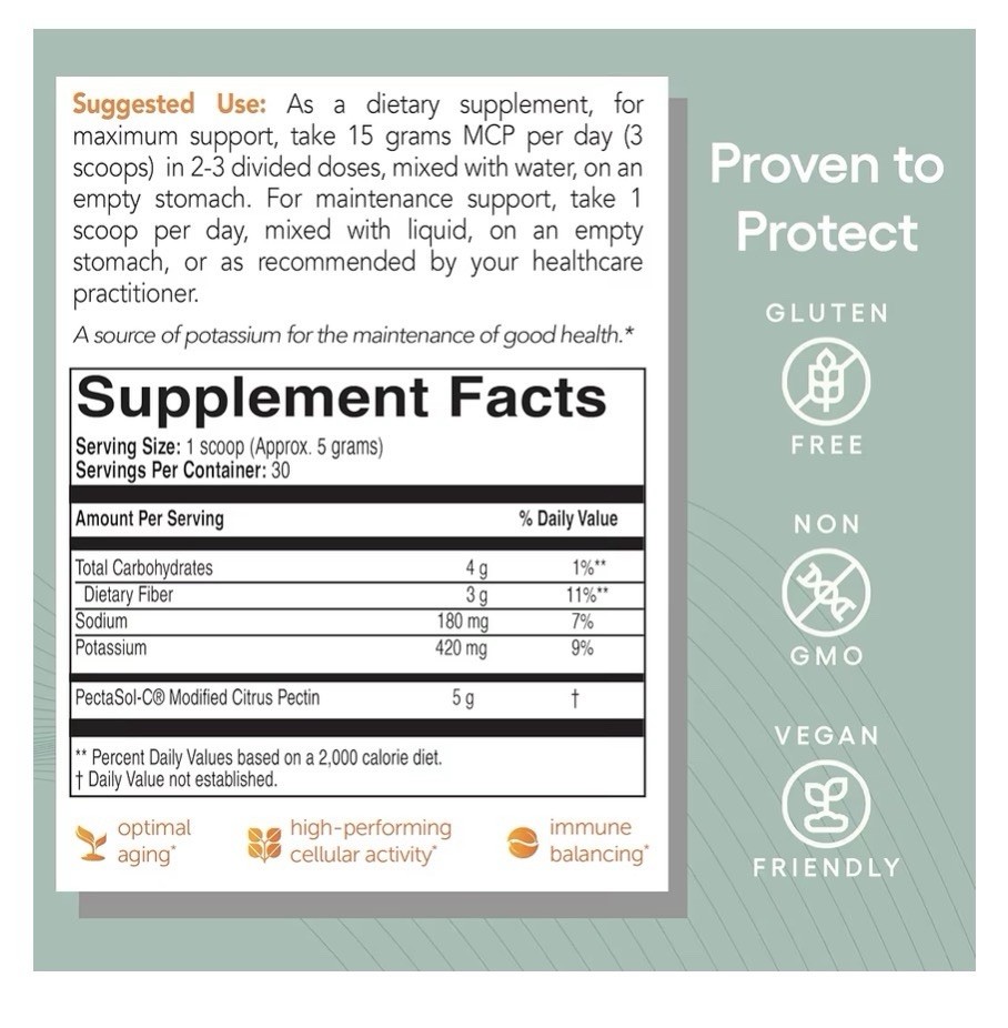 PectaSol Modified Citrus Pectin Powder Total-Body Health Immune Balancing 150g