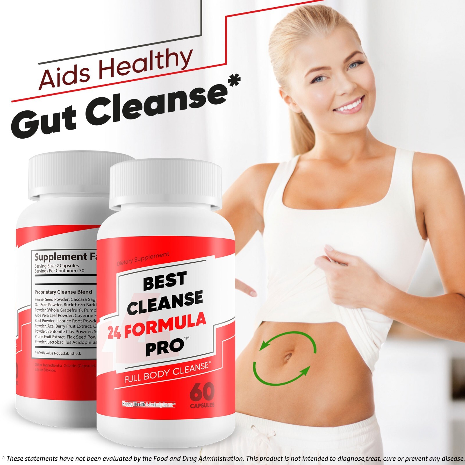 Best Cleanse 24 Formula Pro – Improved Formula Full Body Cleanse – Colon Cleanse
