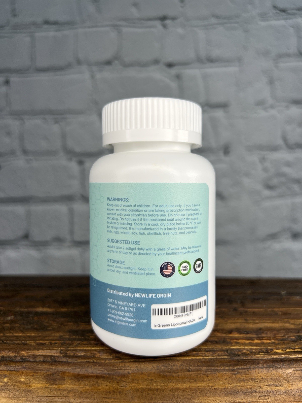 inGreens Liposomal NAD+ 1800mg – Nicotinamide Riboside – 60 Softgels