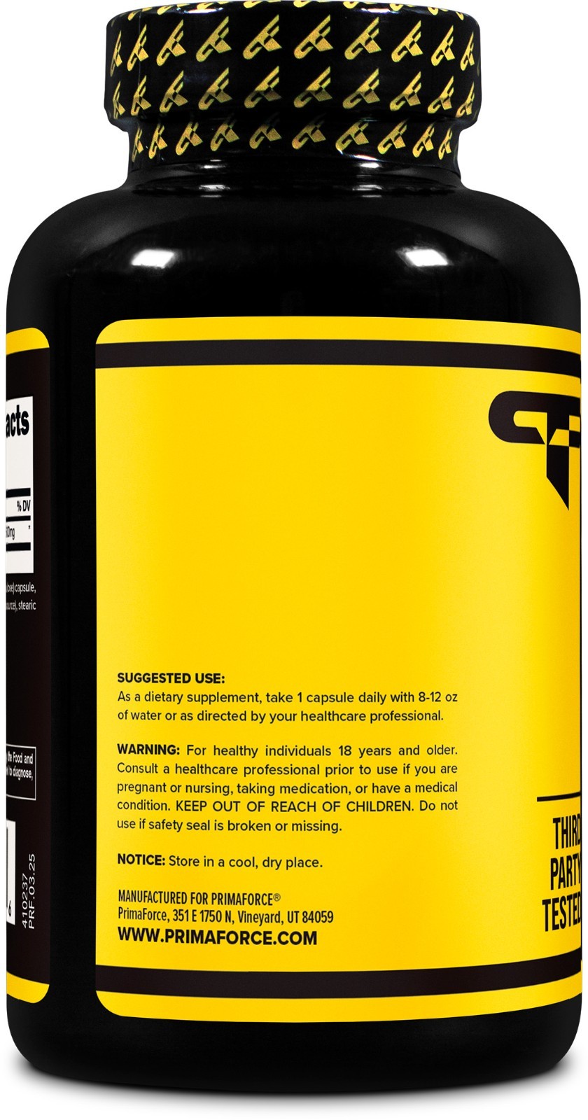 PrimaForce NAC Vegan N-Acetyl L-Cysteine Supplement (600 mg) 150 Capsules