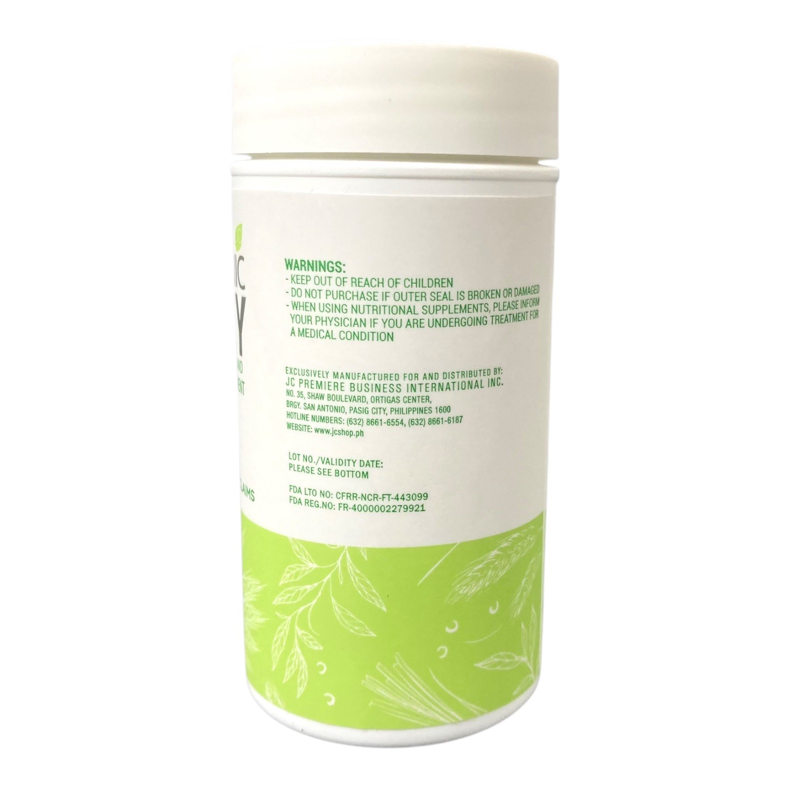 JC PURE Organic BARLEY Capsules from New Zealand NEW in Pkg.
