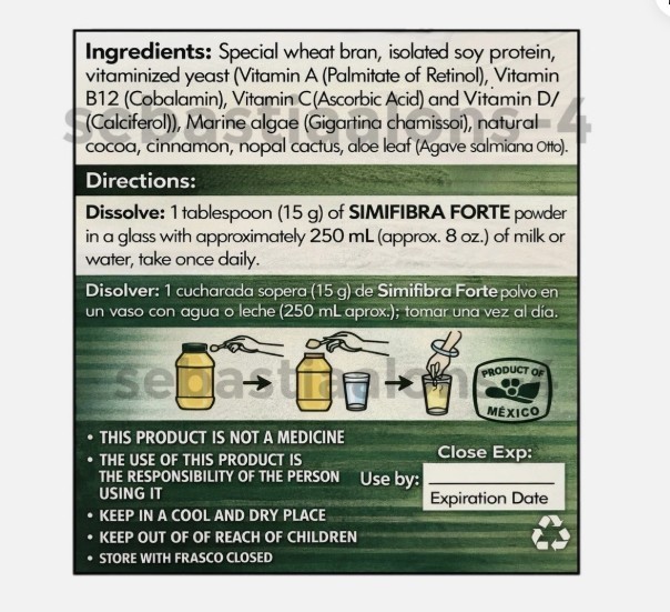 2(Pack)New Package! Same Viral Formula – La Original Fibra de Mexico Daily Fiber