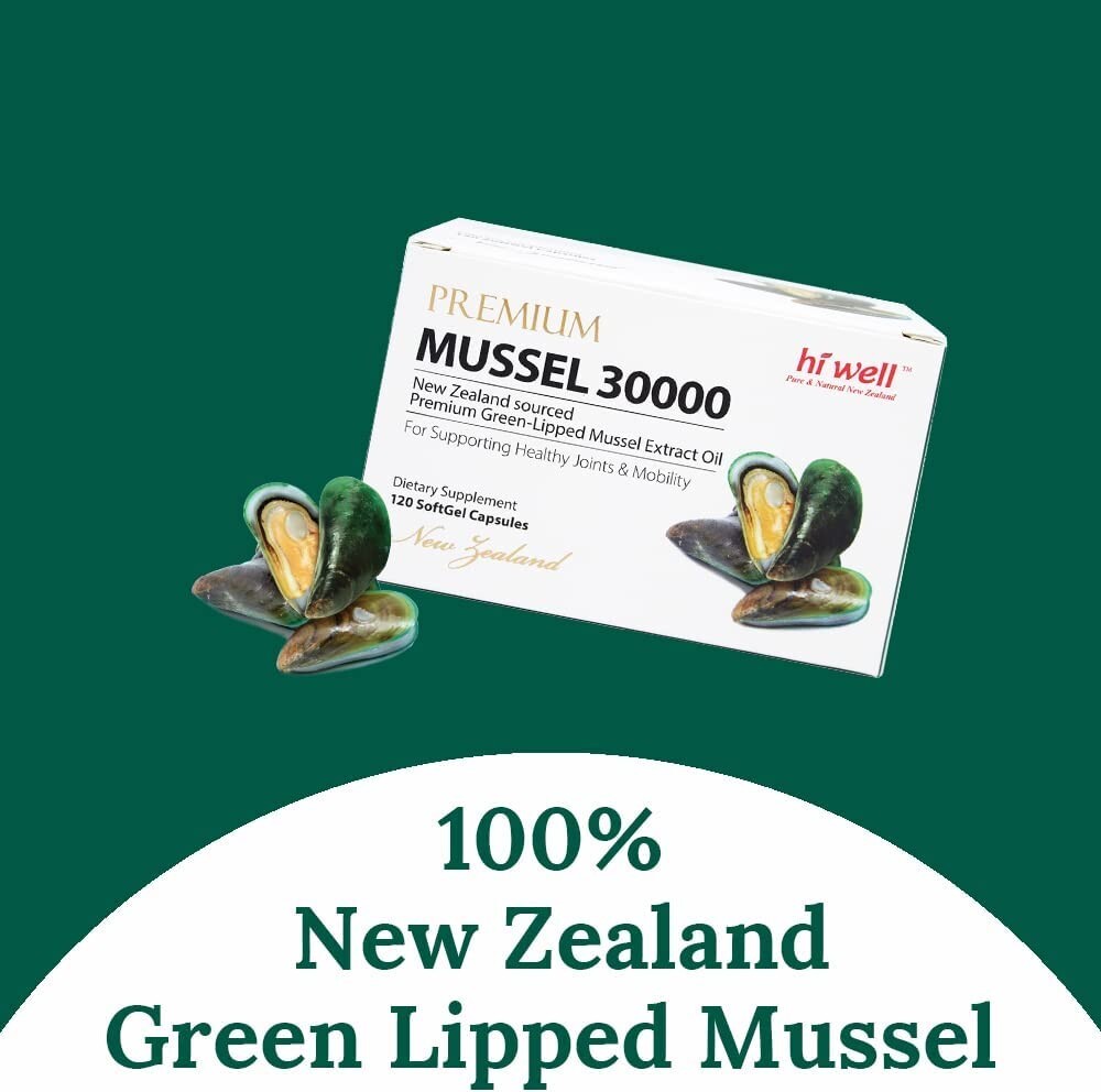 Hi well New Zealand Green Lipped Mussel Oil 30000 mg 120 Caps (3 Pack)
