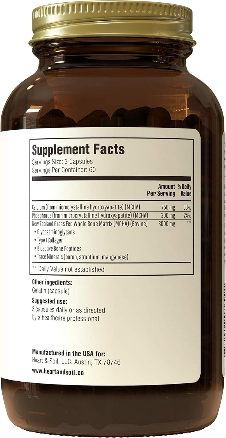 HEART & SOIL – Bone Matrix 180 Capsules Exp:04/28 New 🔥
