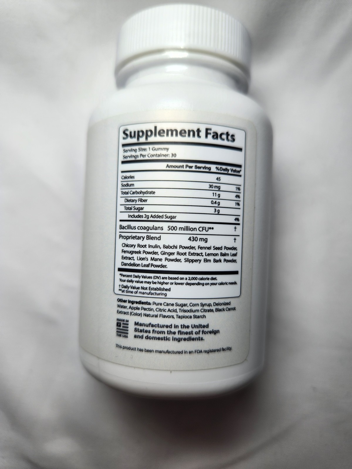 Prime Biome Gummies Probiotic Dietary Supplement 30 Day Supply Exp 3/2027 Sealed