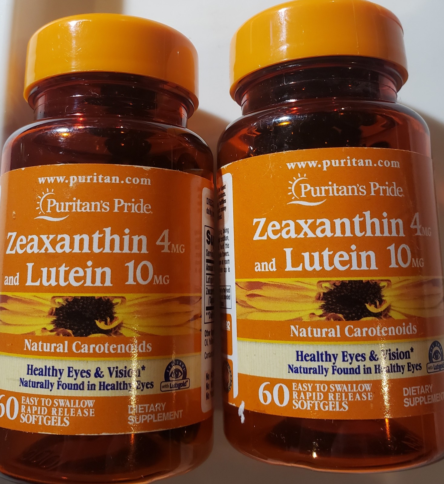 Puritan’s Pride Zeaxanthin 4mg with Lutigold™ 60 Count (Pack of 2)