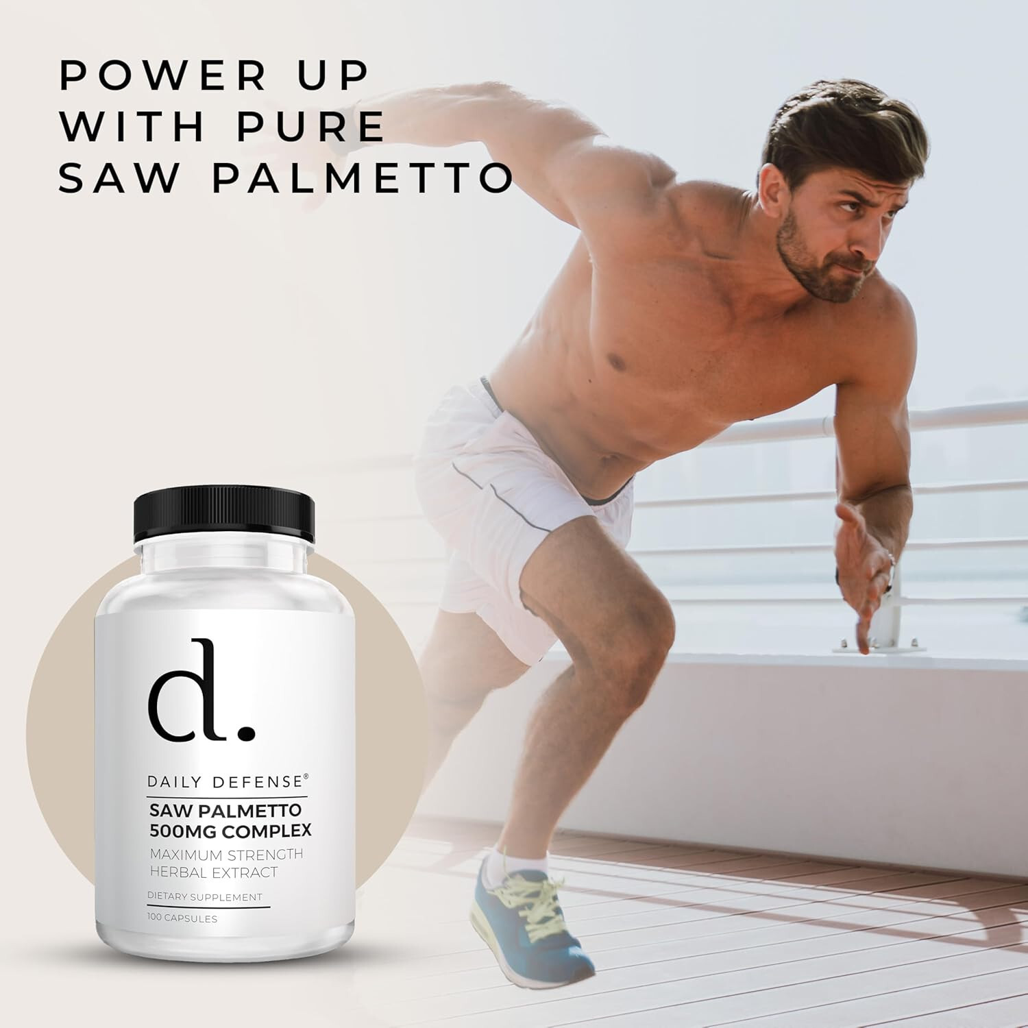 Daily Defense Saw Palmetto Supplement ~ Pure Saw Palmetto for Men & Women