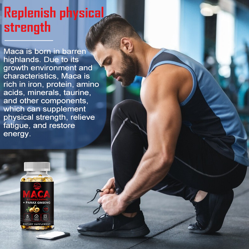 Organic Maca Root Capsules | 120 Pills | Peruvian Maca Extract for Men&Women