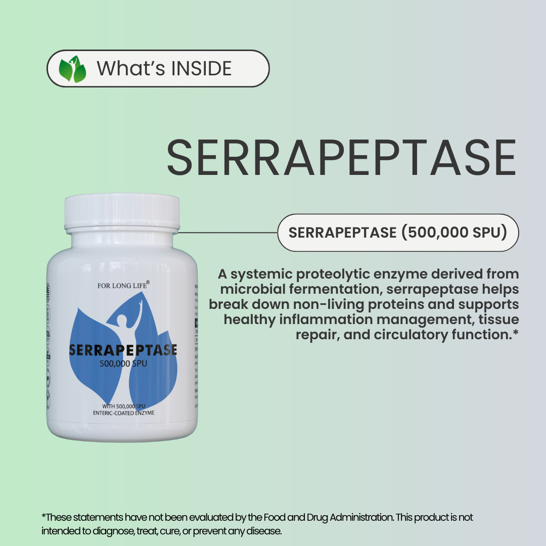 SERRAPEPTASE Enzyme 500,000 SPU ENTERICCOATED ANTIINFLAMMATORY STRONGST ONMARKET