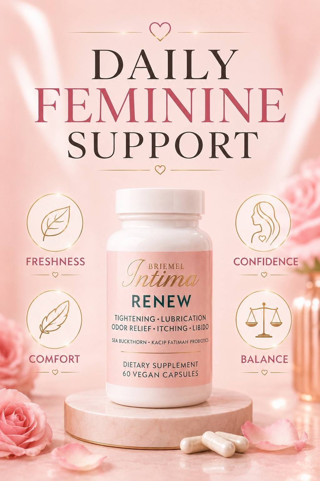 Women’s Feminine Wellness Capsules & Gel| Lubrication, Odor Support, Probiotics