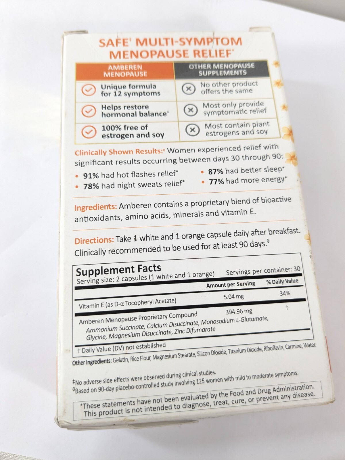 NEW Amberen Multi-Symptom Menopause Relief 60 Capsules exp 03/2026