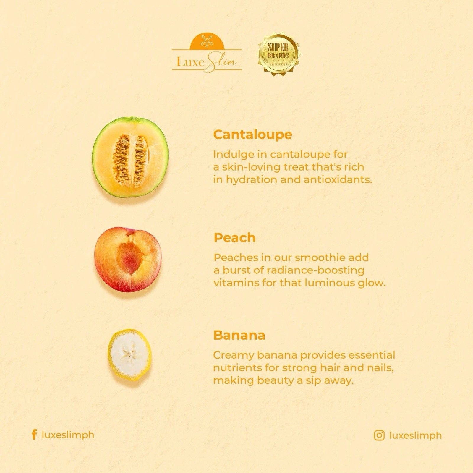 Luxe Slim beauty Smoothie Cantaloupe Melon
