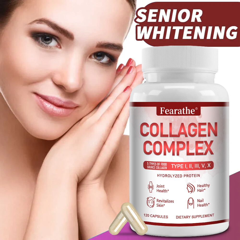 Collagen Complex for Women Collagen Protein Types I,II,III,V,X, Anti-Aging