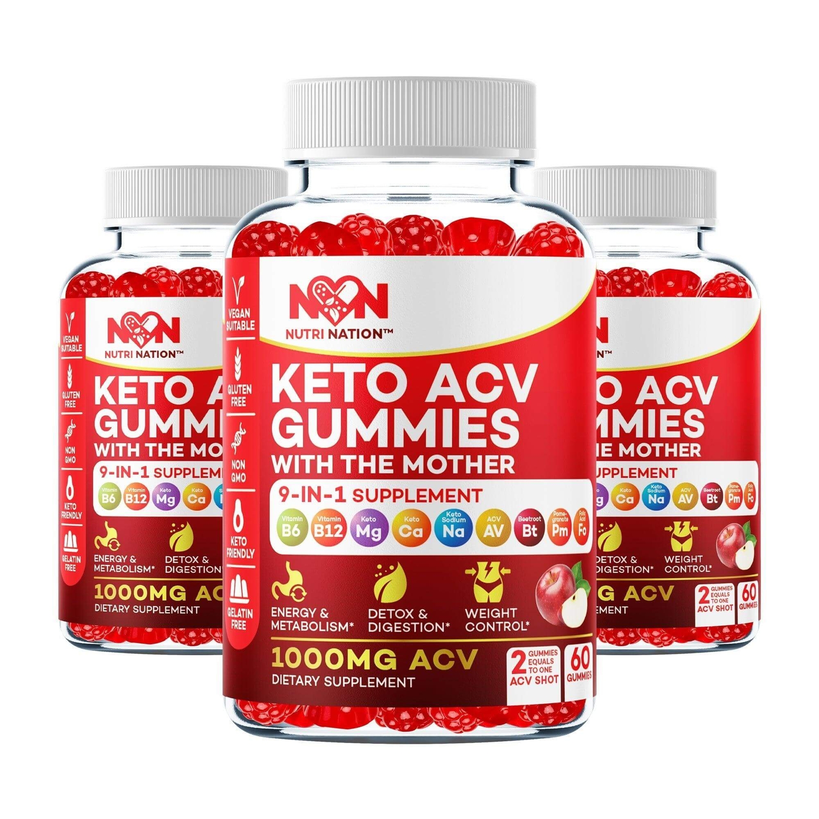Keto ACV Gummies 1000mg Buy 2 Get 1 Free – Kelly Clarkson Diet by Nutri Nation