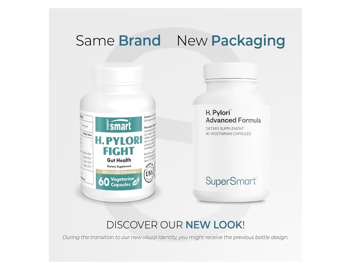 Supersmart H. Pylori Advanced Formula 20 Billion CFU per Day High Potency 60caps
