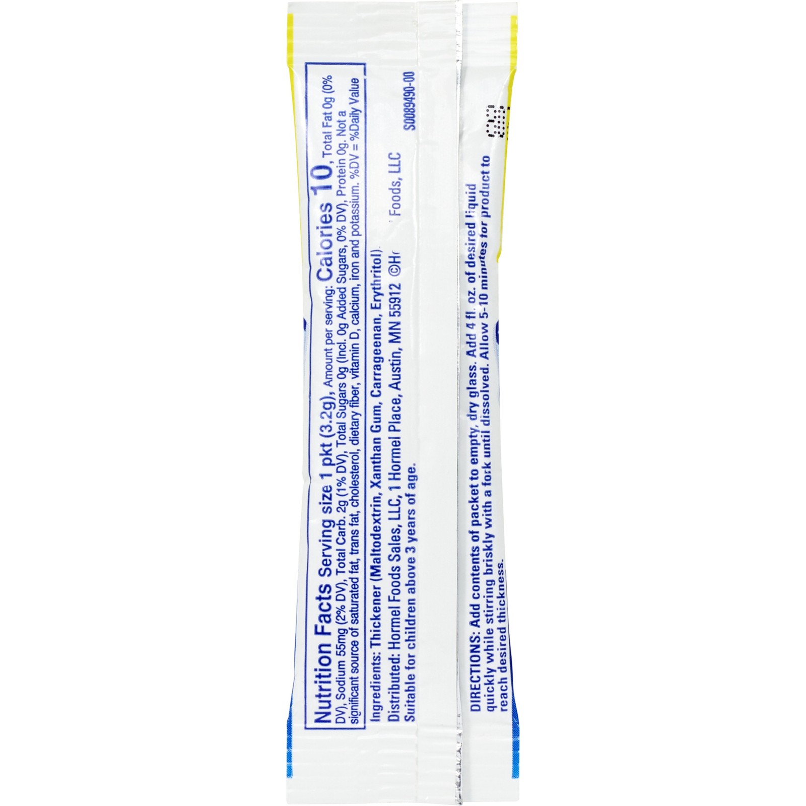 Thick & Easy Clear Food & Drink Thickener Unflavored 3.2 Gram Packet 100 Ct