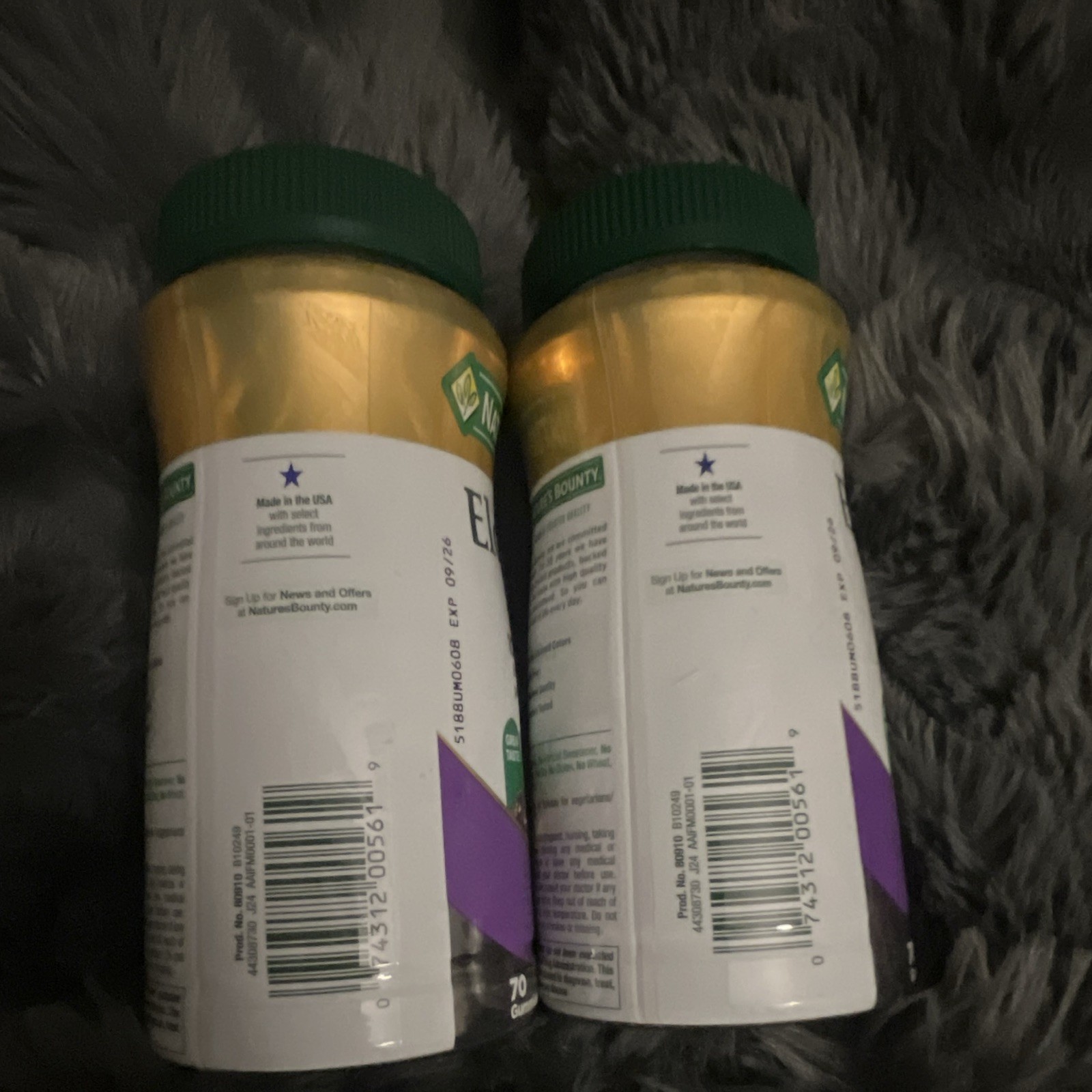 Nature’s Bounty Elderberry Gummies 100mg Vit C D Zinc No Gelatin 70ct 09/26 2 ct