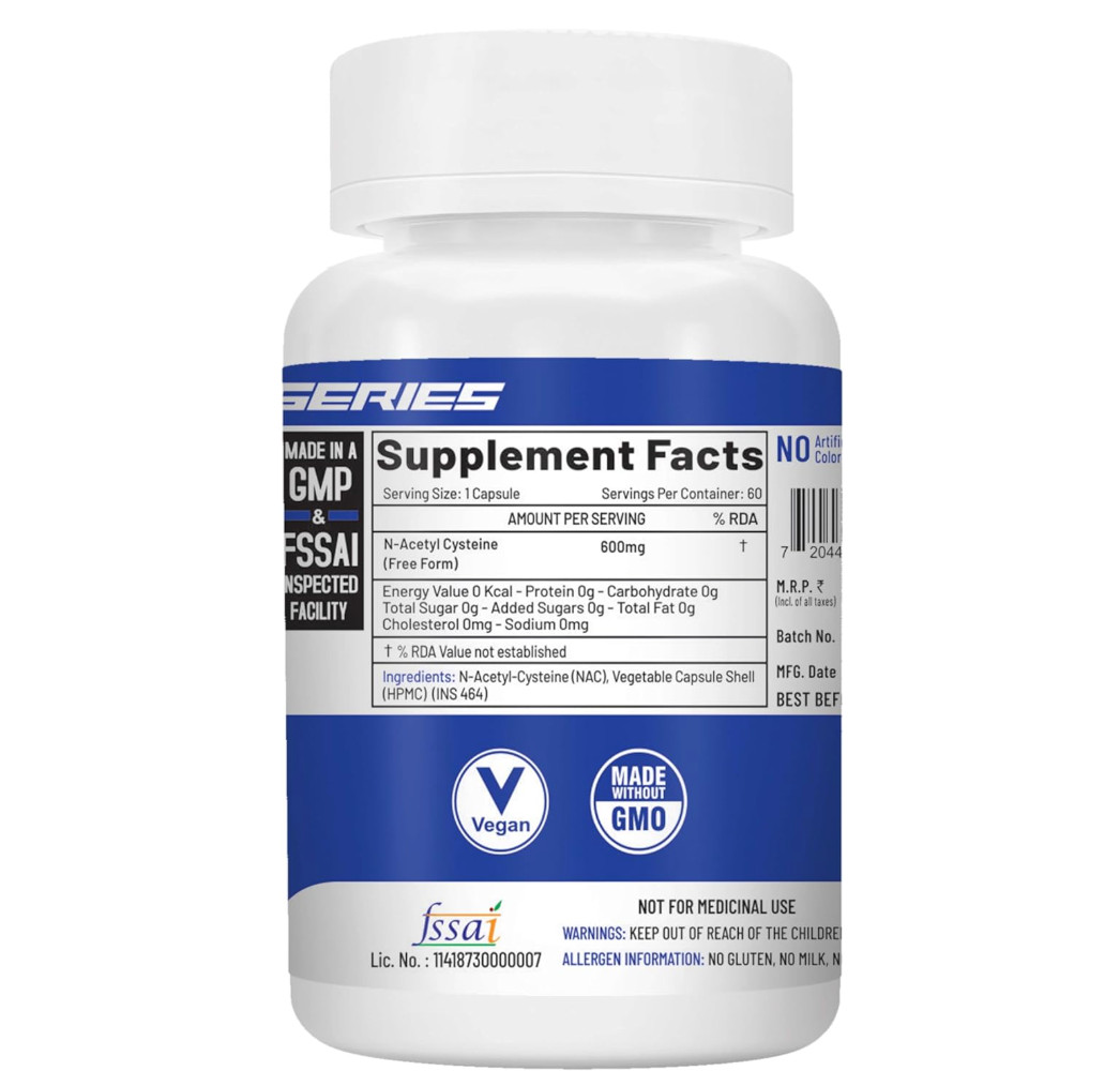 NutriJa NAC 600mg N-Acetyl Cysteine 60 Capsules EXP 01/27