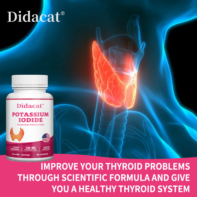 Advanced Iodine Supplement Supports Thyroid & Brain Health 60 Capsules