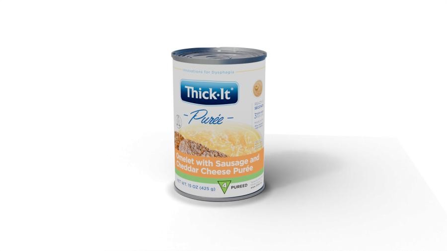 ThickIt Purees Omelet Sausage & Cheddar Cheese Puree Consistency 15oz Can 1 Ct