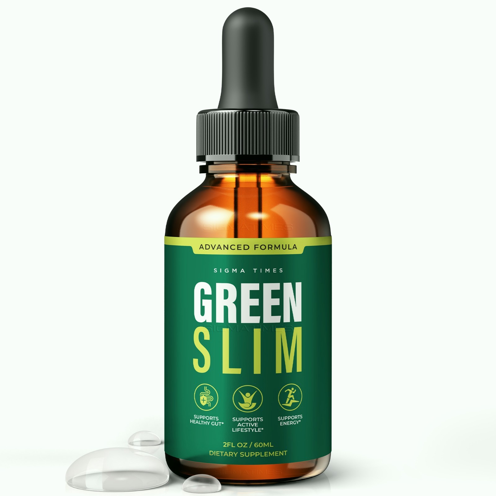 Green Slim Drops, GreenSlim Liquid Supplement for Weight Loss & Energy (30 serv)