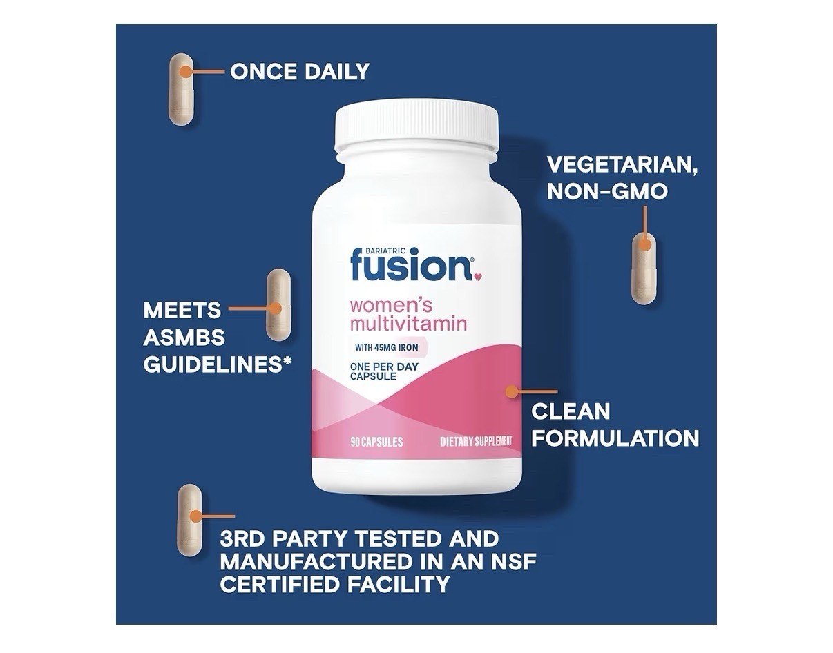 Bariatric Fusion Women’s Multivitamin One Per Day with Iron 90 Capsules