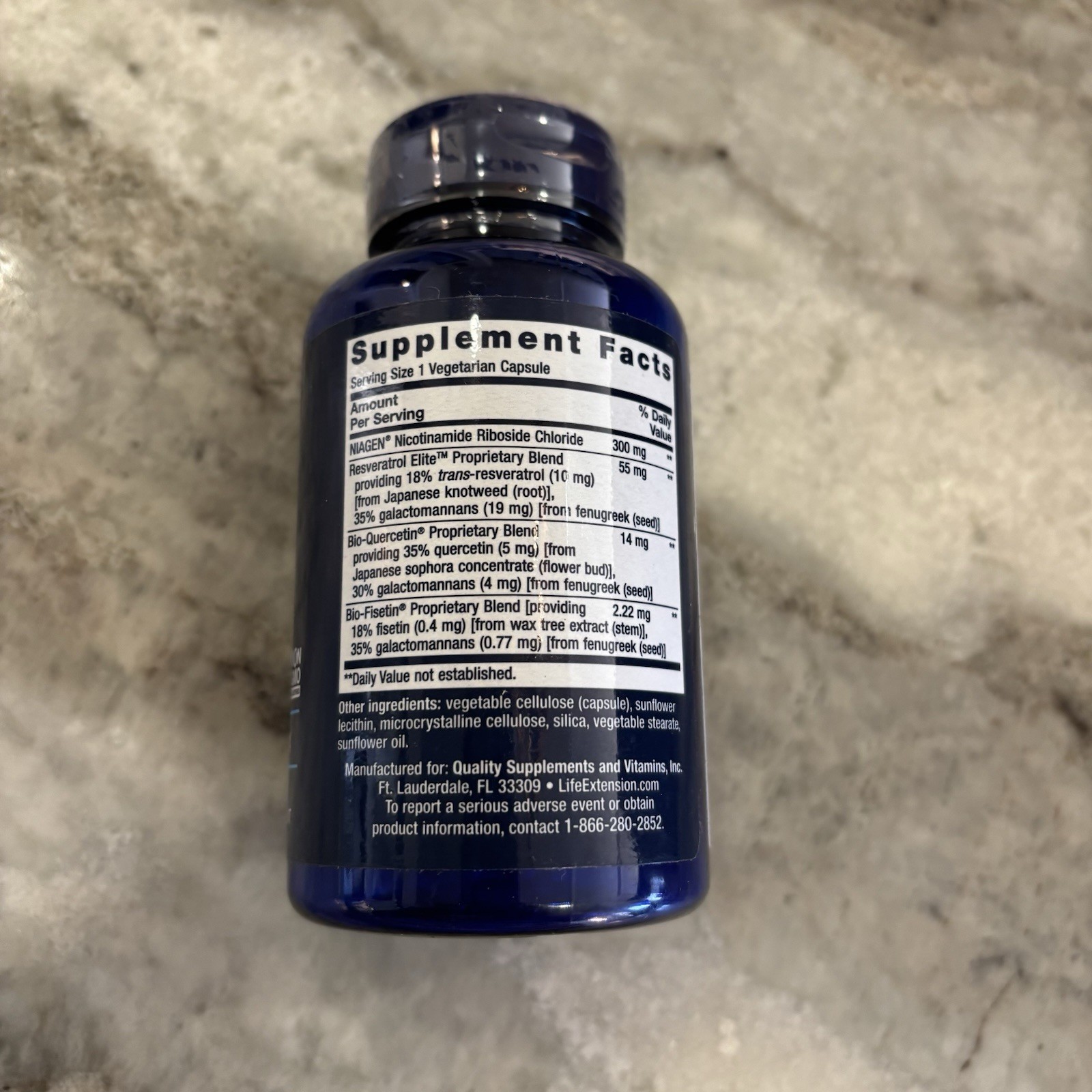 Life Extension NAD+ Cell Regenerator Resveratrol Elite 30 Vegetarian Caps EX1/28