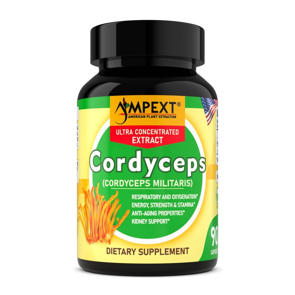 Cordyceps Extract – Only Fruiting Bodies, Over 30% Beta-Glucans, 90 caps