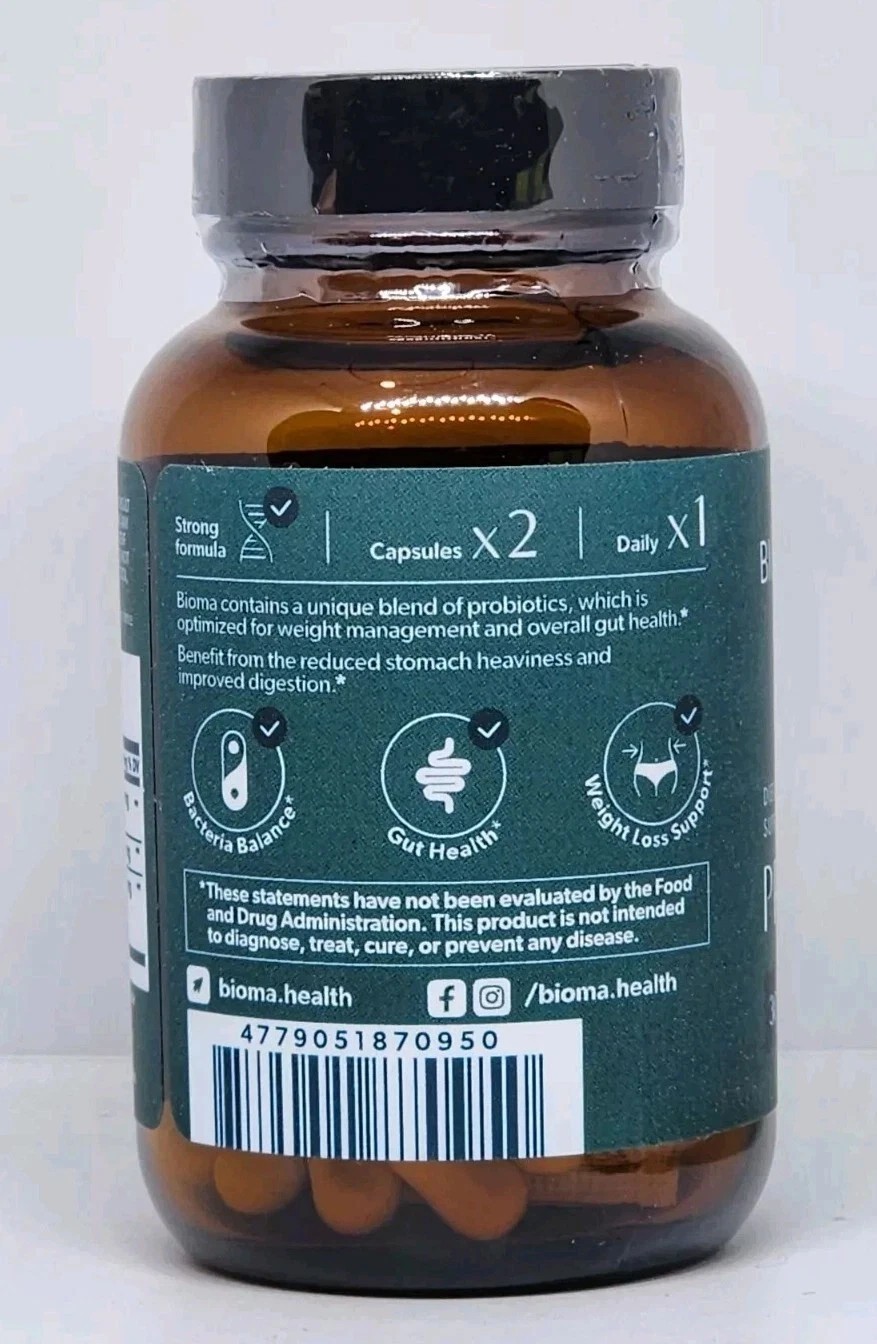 Support Health Digestive Probiotics Gut BIOMA for Men & Women 60 Capsules 3 Pack