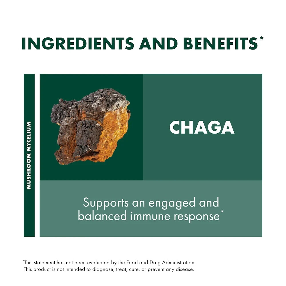 Host Defense Chaga Extract 1 Oz Organic Antioxidant Support Fungi Perfecti