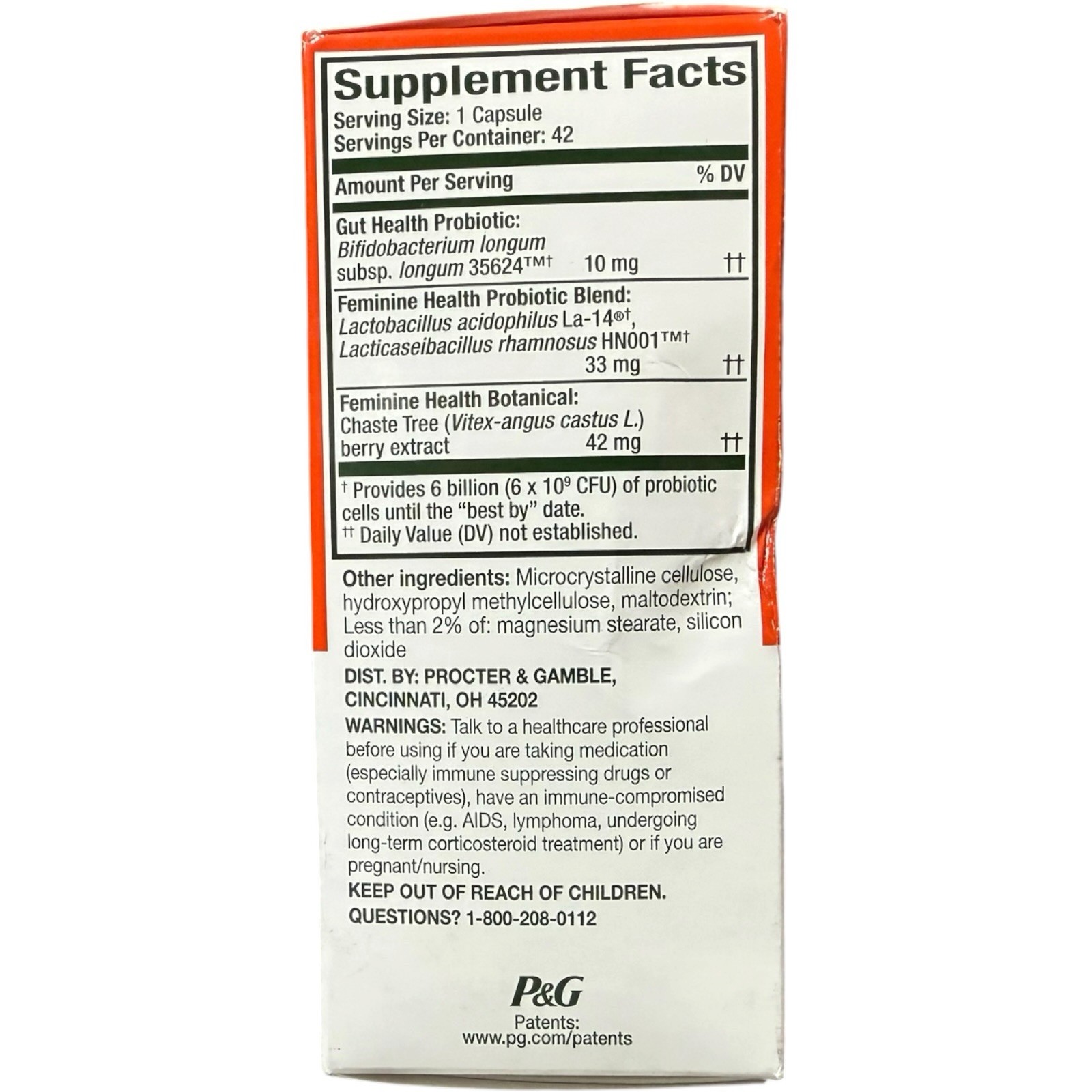 (3) Align Probiotic Women’s Dual Action Supplement 42 Capsules – 07/2026